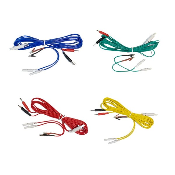 Cavo standard da 2 m, con connettore e coppia di banane per APSe4 (colori: giallo, verde, rosso e blu)